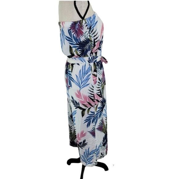 Purple Snow Strapless Wide Leg Jumpsuit Size Small - Picture 3 of 5